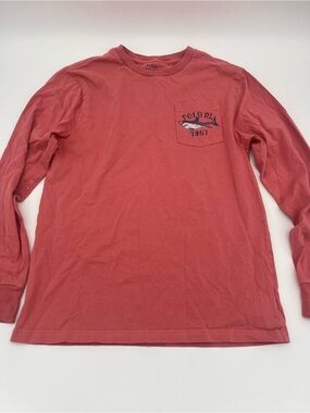 Polo by Ralph Lauren Long-Sleeve Pocket Tee boys L 14/16 Salmon Shark Nautical
